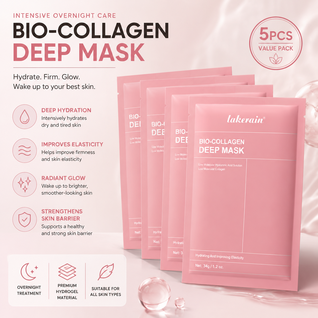 Overnight Bio-Collagen Hydrogel Mask