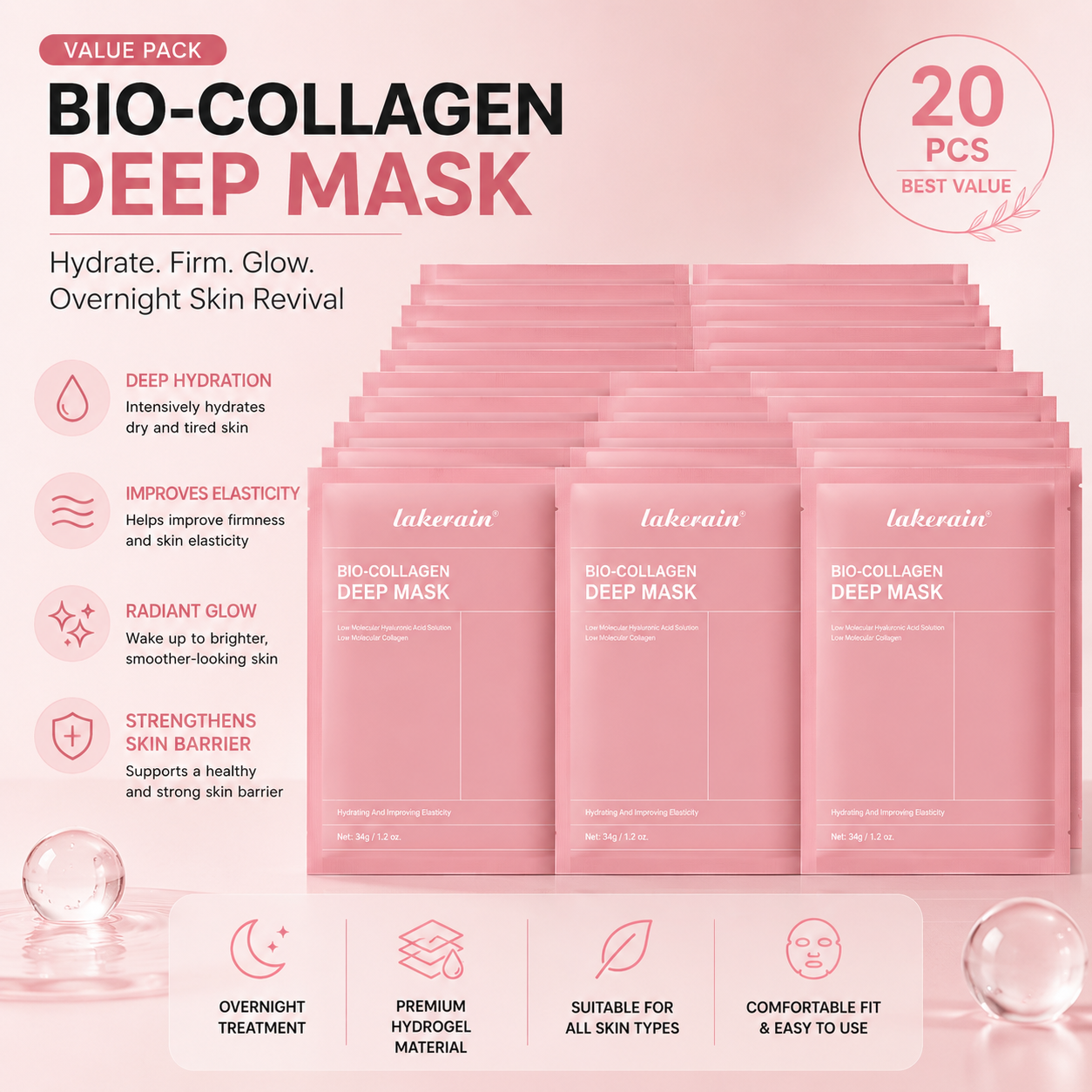 Overnight Bio-Collagen Hydrogel Mask