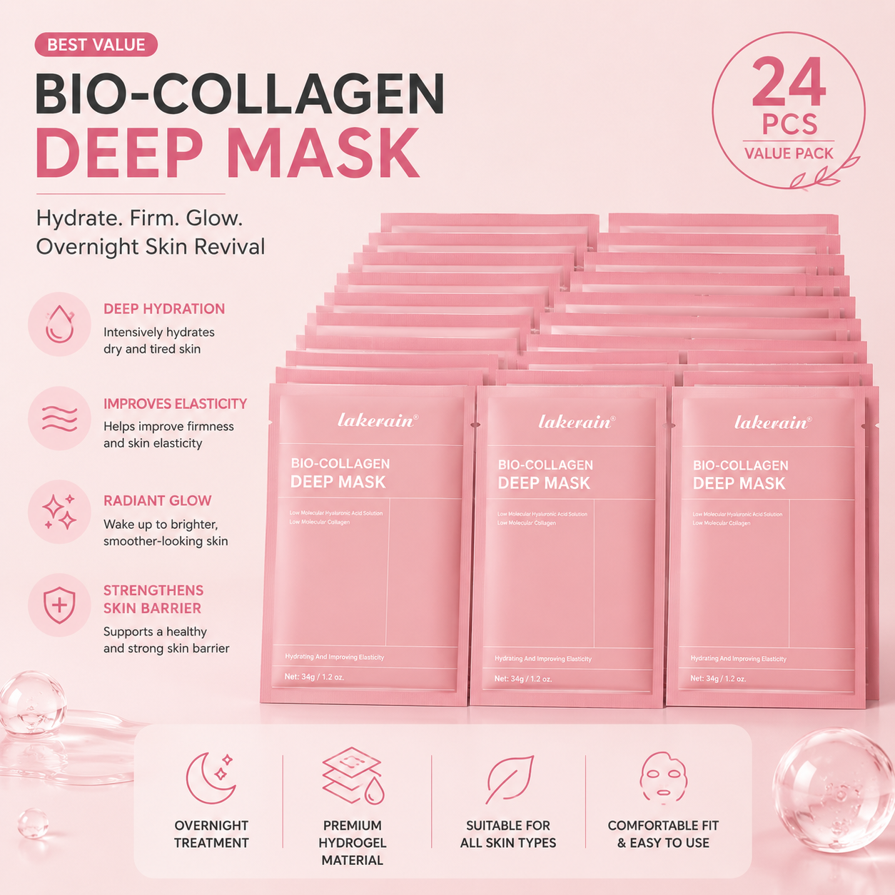Overnight Bio-Collagen Hydrogel Mask